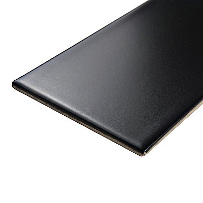 Projectos Preto Black Matte 3-7/8" x 7-3/4" Ceramic Tile - Sold Per Case of 50 - 11.46 Square Feet