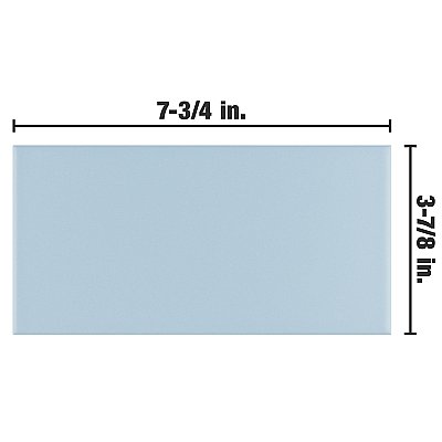 Projectos Sky Blue 3-7/8"x 7-3/4" Ceramic Tile - Per Case of 50 Pieces - 11 Sq. Ft.