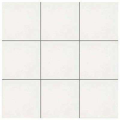 Revival White 7-3/4" x 7-3/4" Ceramic Tile - White - Per Case of 25 - Per Case of 25 Tile - 10.50 Square Feet