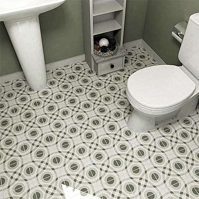 Twenties Vintage Circle 7-3/4" x 7-3/4" Ceramic Tile - Sold Per Case of 25 - .11.11 Square Feet Per Case