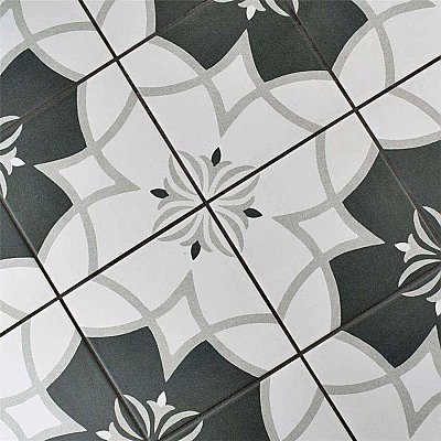Twenties Vintage Crest 7-3/4" x 7-3/4" Ceramic Tile - Sold Per Case of 25 - .11.11 Square Feet Per Case