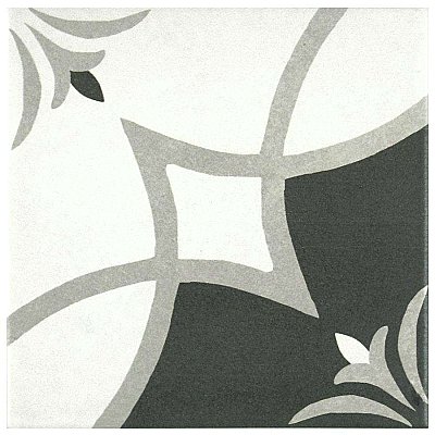 Twenties Vintage Crest 7-3/4" x 7-3/4" Ceramic Tile - Sold Per Case of 25 - .11.11 Square Feet Per Case