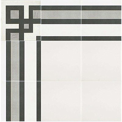 Twenties Vintage Frame 7-3/4" x 7-3/4" Ceramic Tile - Sold Per Case of 25 - .11.11 Square Feet Per Case
