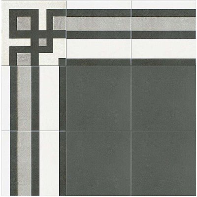 Twenties Vintage Frame 7-3/4" x 7-3/4" Ceramic Tile - Sold Per Case of 25 - .11.11 Square Feet Per Case