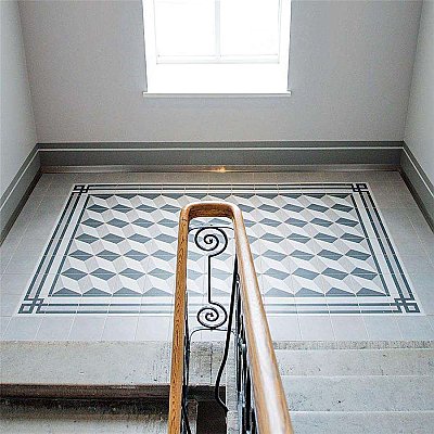 Twenties Vintage Grey 7-3/4" x 7-3/4" Ceramic Tile - Sold Per Case of 25 - .11.11 Square Feet Per Case