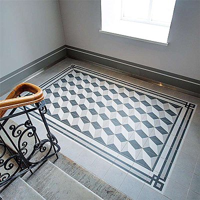 Twenties Vintage Grey 7-3/4" x 7-3/4" Ceramic Tile - Sold Per Case of 25 - .11.11 Square Feet Per Case