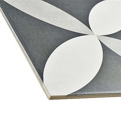 Twenties Vintage Petal 7-3/4" x 7-3/4" Ceramic Tile - Sold Per Case of 25 - .11.11 Square Feet Per Case