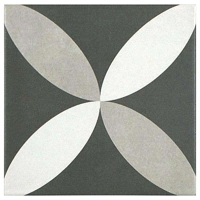 Twenties Vintage Petal 7-3/4" x 7-3/4" Ceramic Tile - Sold Per Case of 25 - .11.11 Square Feet Per Case