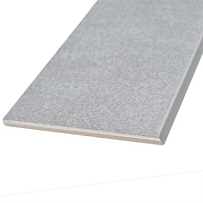 Twenties Vintage Grey 3-1/2" x 7-3/4" Ceramic Bullnose Trim - Sold Per Piece  - .19 Square Feet