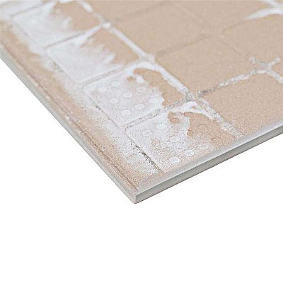 Twenties Vintage Grey 3-1/2" x 7-3/4" Ceramic Bullnose Trim - Sold Per Piece  - .19 Square Feet