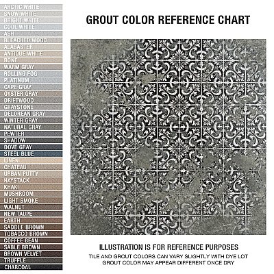 Antigua Deco Graphite 13" x 13" Porcelain Floor & Wall Tile - Sold Per Case of 9 - 10.8 Sq. Ft.