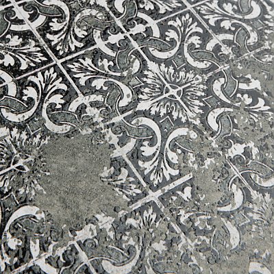 Antigua Deco Graphite 13" x 13" Porcelain Floor & Wall Tile - Sold Per Case of 9 - 10.8 Sq. Ft.