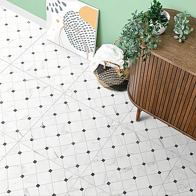 Tuscany Siena 17-3/8" x 17-3/8" Porcelain Floor/Wall Tile - 7 Tiles Per Case - 14.91 Sq. Ft.