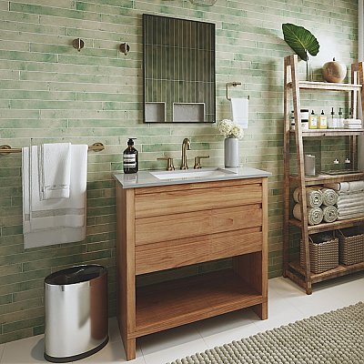 Phoenix Aquamarine 1-7/8" x 17-3/4" Porcelain Floor & Wall Tile - 32 Tiles Per Case - 7.43 Square Feet