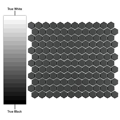 Metropolis 1" Hex Black 12" x 10.25" Unglazed Porcelain Mosaic Tile - Sold Per Case of 10 - 8.7 Square Feet