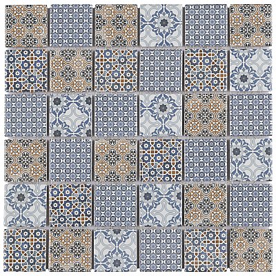 Classico 2" Mix 11-3/4" x 11-3/4" Porcelain Mosaic Floor & Wall Tile - Sold Per Case of 10 - 9.8 Sq. Ft.