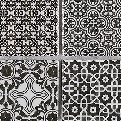 Classico 2" Black 11-3/4" x 11-3/4" Porcelain Mosaic Floor & Wall Tile - Sold Per Case of 10 - 9.8 Sq. Ft.