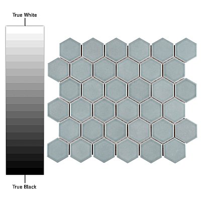 Tribeca 2" Hex Glossy Gray Mist Porcelain Mosaic Tile - Sold Per Case of 10 Sheets - 9.96 Square Feet Per Case
