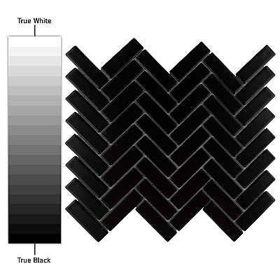 Metro Brick Herringbone Matte Black 10-5/8" x 12-1/2" Porcelain - Sold Per Case of 10 - 9.4 Square Feet