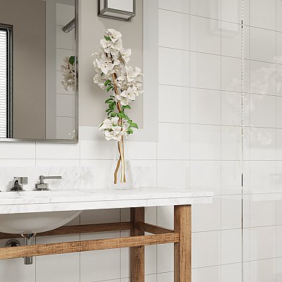 Monocolor Alaska 7-7/8" x 7-7/8" Ceramic Floor and Wall Tile - 25 Tiles Per Case - 11.25 Square Feet