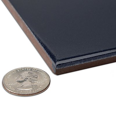 Monocolor Premium Noche 7-7/8" x 7-7/8" Ceramic Floor and Wall Tile - 25 Tiles Per Case - 11.25 Square Feet