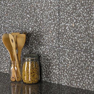 Farnese Amalfi Grafito 11-1/2" x 11-1/2" Porcelain Floor & Wall Tile - 11 Tiles Per Case - 10.34 Sq. Ft.