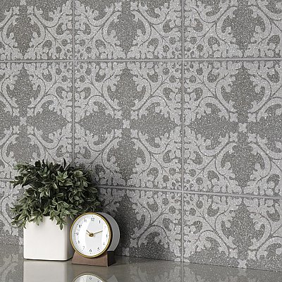 Farnese Molise Grafito 11-1/2" x 11-1/2" Porcelain Floor & Wall Tile - 11 Tiles Per Case - 10.34 Sq. Ft.