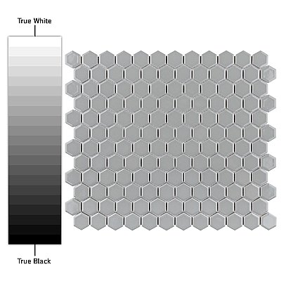 Metro 7/8" Hex Glossy Light Gray Porcelain Mosaic Tile - Sold Per Case of 10 - 8.56 square feet