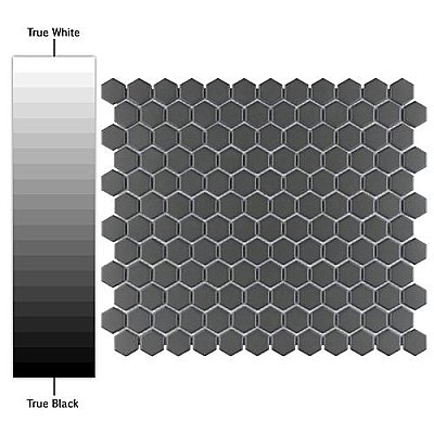 Gotham 1" Hex Unglazed Porcelain Tile - Black - Per Case of 10 Sheets - 8.56 Square Feet