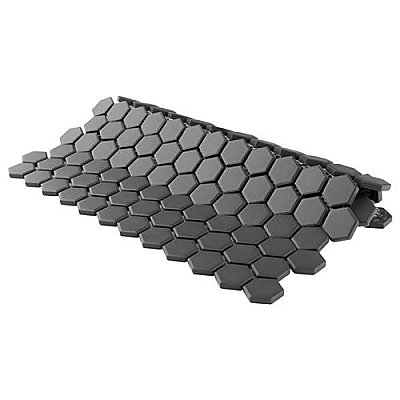 Gotham 1" Hex Unglazed Porcelain Tile - Black - Per Case of 10 Sheets - 8.56 Square Feet