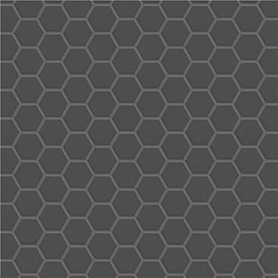 Gotham 1" Hex Unglazed Porcelain Tile - Black - Per Case of 10 Sheets - 8.56 Square Feet