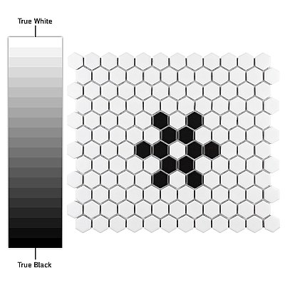 Metro 1" Hex Matte White Snowflake 10-1/4" x 11-7/8" Porcelain Mosaic Tile - Sold Per Case of 10 - 8.65 Square Feet