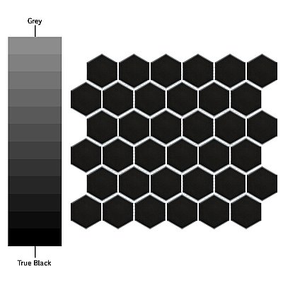 Metro 2" Hex Matte Black Porcelain Mosaic - Per Case of 10 - 9.96 Square Feet