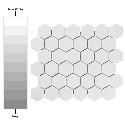 Metro 2" Hex Matte White Porcelain Mosaic - Per Case of 10 - 9.96 Square Feet