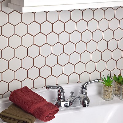 Metro 2" Hex Matte White Porcelain Mosaic - Per Case of 10 - 9.96 Square Feet