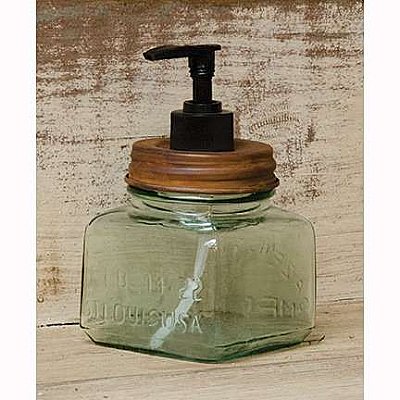Soap/Lotion Dispenser - Green Glass Dispenser