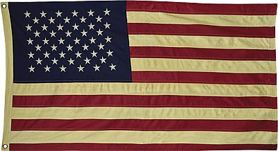 American Flag - Aged Color - Large 58" Wide