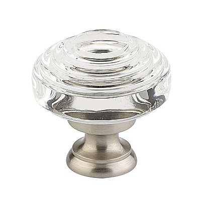 Deco Crystal Wardrobe Knob 1-5/8"