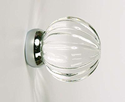 Clear Transparent Glass & Polished Chrome