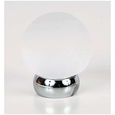 Glass Ball Knob- Frosted Clear & Polished Chrome