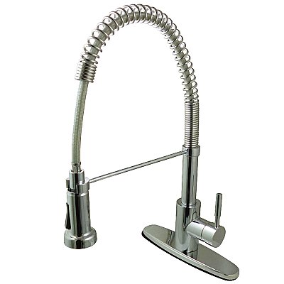 Gourmetier GSY8881DL Concord Single-Handle Pre-Rinse Kitchen Faucet, Polished Chrome