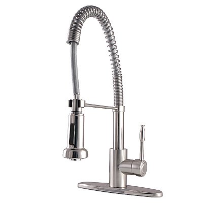 Gourmetier GSY8888NKL Nustudio Single-Handle Pre-Rinse Kitchen Faucet, Brushed Nickel
