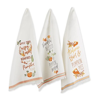 Design Imports Cotton Kitchen Towels - Autumn Skies
