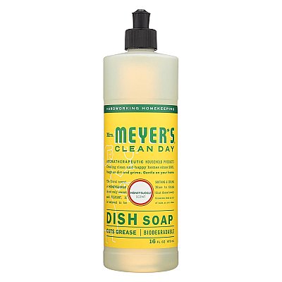 Mrs. Meyers Liquid Dish Soap - 16 oz. - Honeysuckle