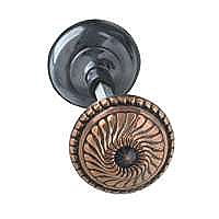 Roanoke Doorknob, Pair, Antique Copper