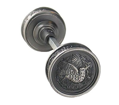Hummingbird Doorknob, Pair, Antique Nickel