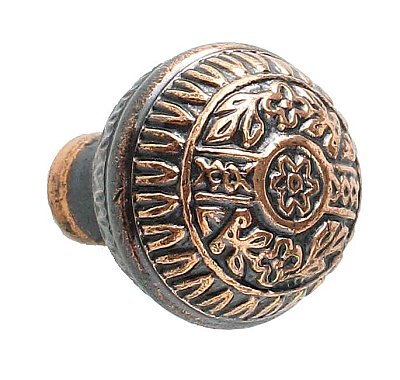 Cottage Garden Large Cabinet Knob, Antique Copper
