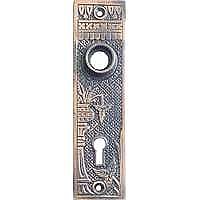 Broken Leaf Doorplate, Antique Copper
