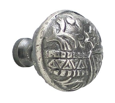Oriental Large Cabinet Knob, Antique Nickel