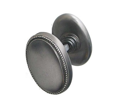 Norman Doorknob, Pair, Antique Nickel